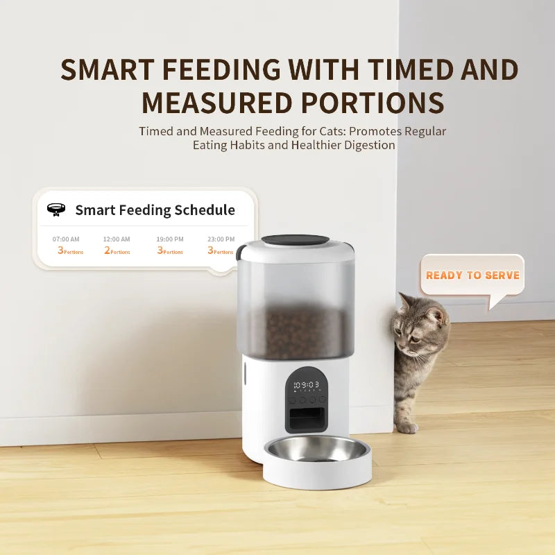 Smart WiFi Automatic Pet Feeder with Camera