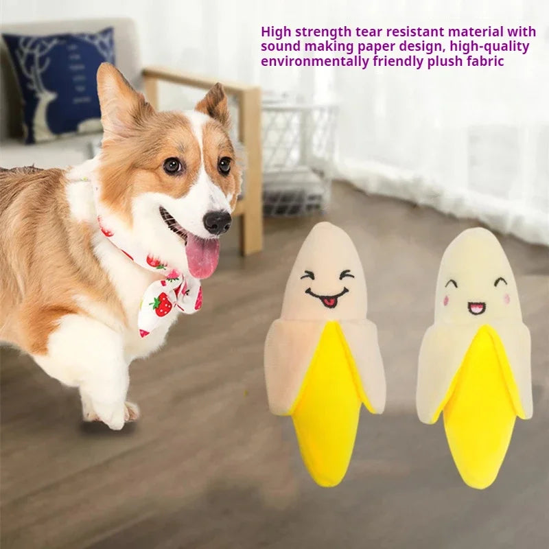 Fruit-Shaped Plush Puzzle Toy for Pets